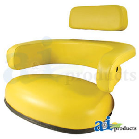 A & I PRODUCTS Seat Cushion Kit; 3 Piece, Yellow Vinyl 24.5" x25" x5.5" A-TY26545